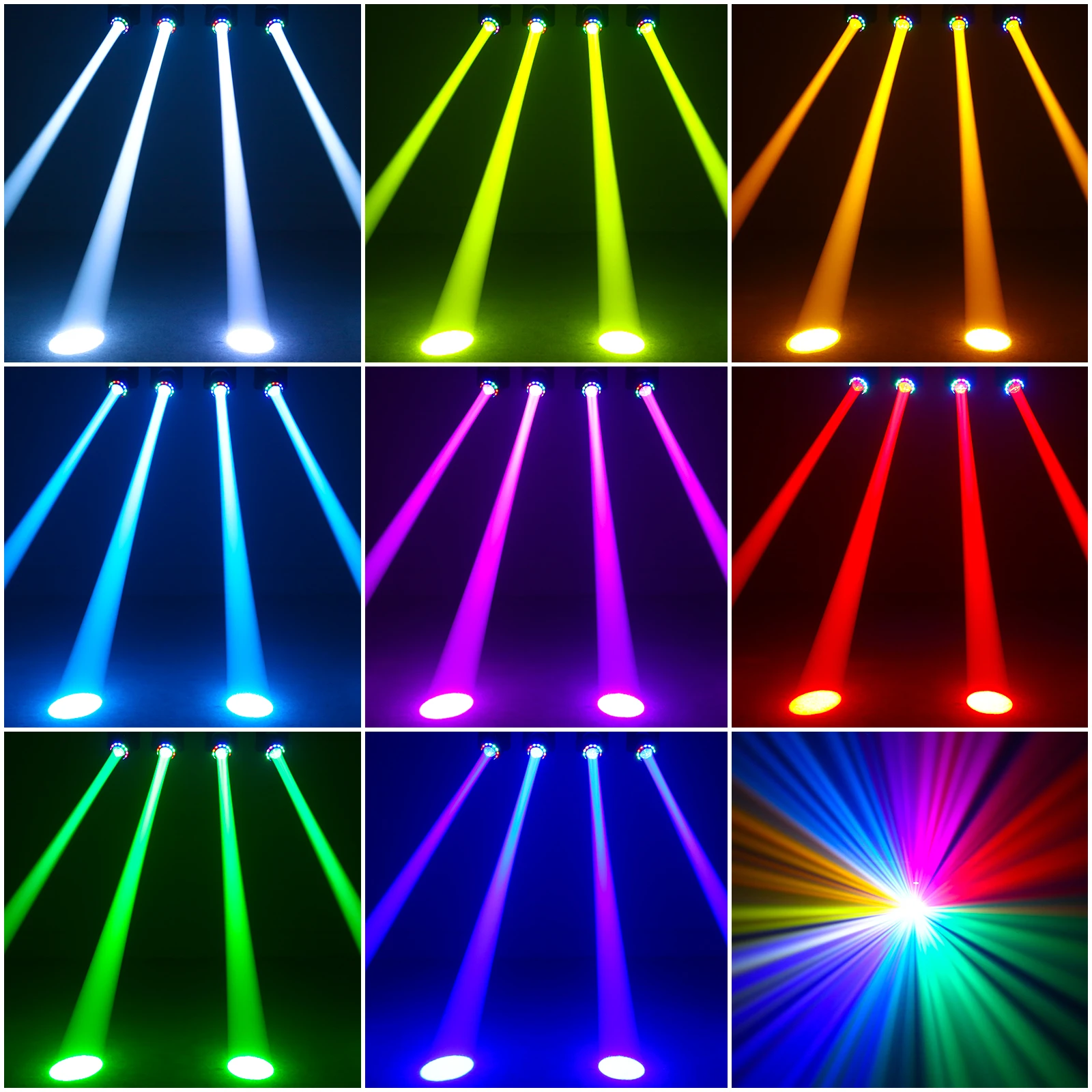 U'King-luces LED de cabeza móvil, iluminación de escenario con Control remoto, 10 Gobos, 8 colores, para boda, navidad, cumpleaños, DJ, discoteca, KTV, 120W