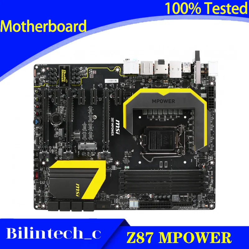 FOR MSI Z87 MPOWER Motherboard Supports I3 I5 I7 64GB DDR3 DP HDMI LGA1150 Z87