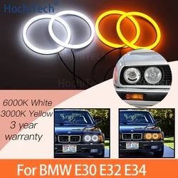 1 Set White+yellow Cotton Light Angel Eyes  Ring Kits for BMW E30 E32 E34