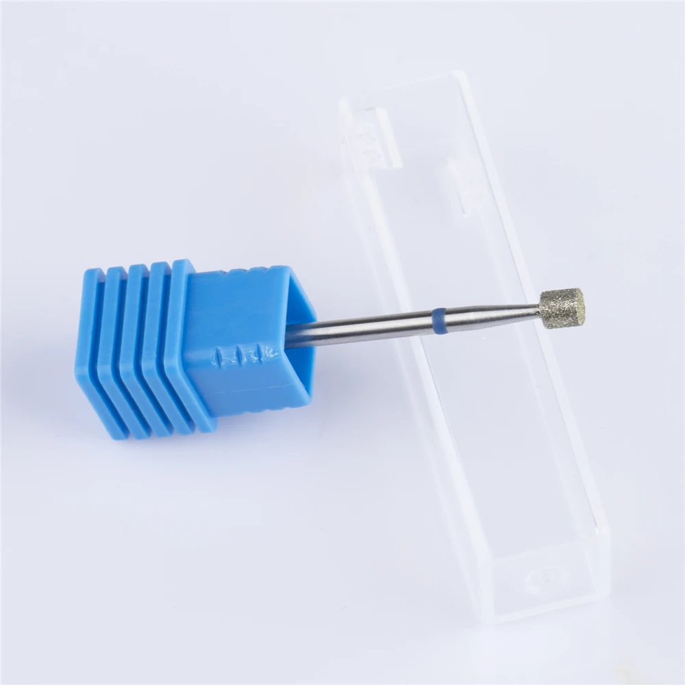 2Pcs Nail Drill Bits Flat Diamond Bit for Milling Cutter Pedicure Manicure Clean Cuticle Rotary Burr Drill Accessories Nail Bit