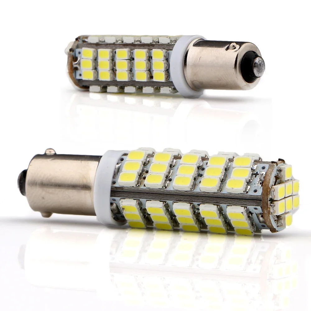 

10pcs BA9S 60 SMD 1206 Led Bulbs T4W Car Styling Indicator Parking Lamp Turn Light 540Lm Screw Base White