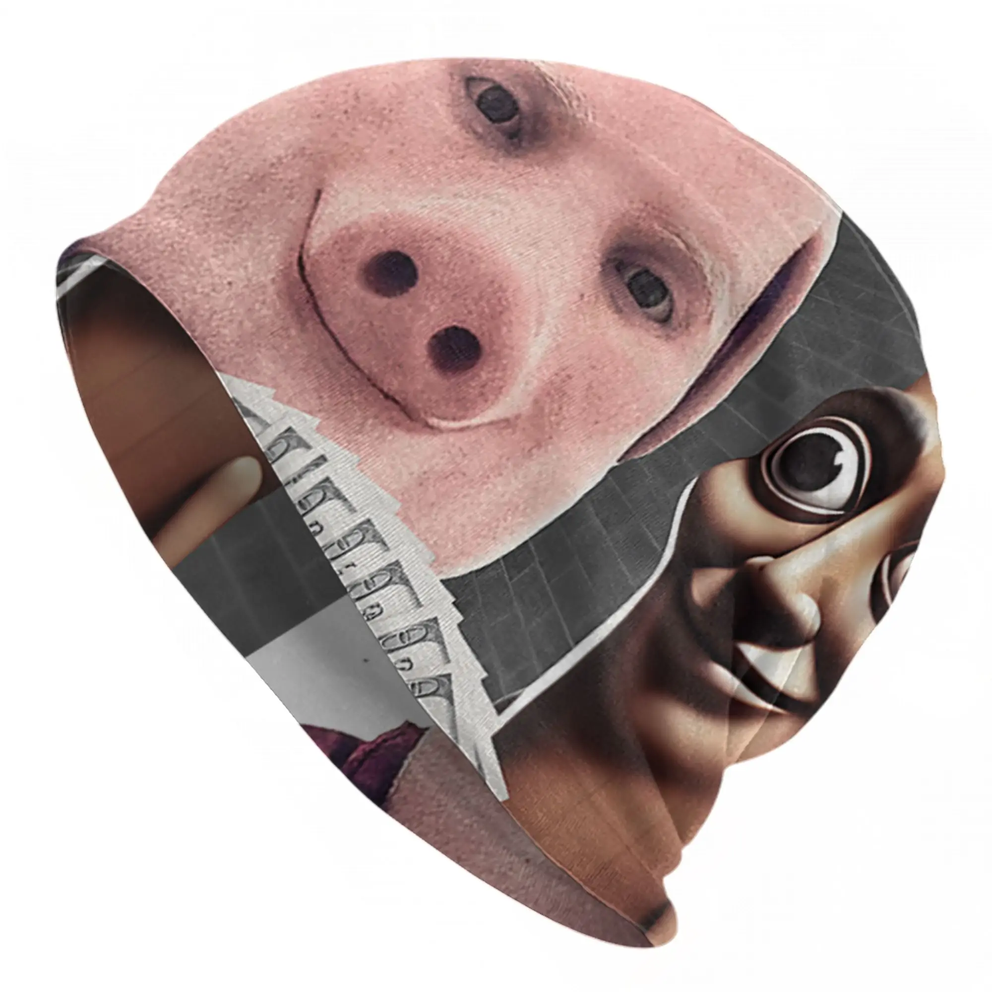 Tung Tung Tung Sahur John Pork Meme Cap  Hip Hop Adult Street Skullies Beanies Hats Spring Warm Head Wrap Bonnet Knitting Hats