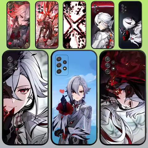 Arlecchino Genshin Impact Phone Case For Samsung Galaxy A20,A21s,A22,A31,A32,A52,A53,A72,73,A80,A91 Soft Black Cover