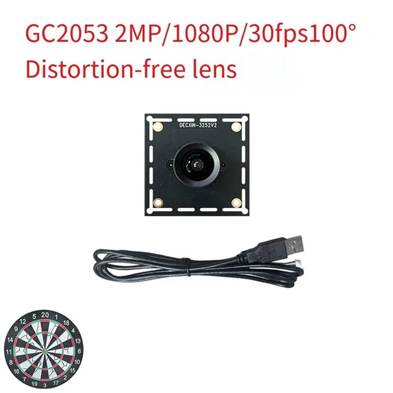 B27B USB Camera Module GC2053 2MP 1080P 100-Degree Featuring 2M Cable USB Free Drive Suitable For Automatic Scoring System