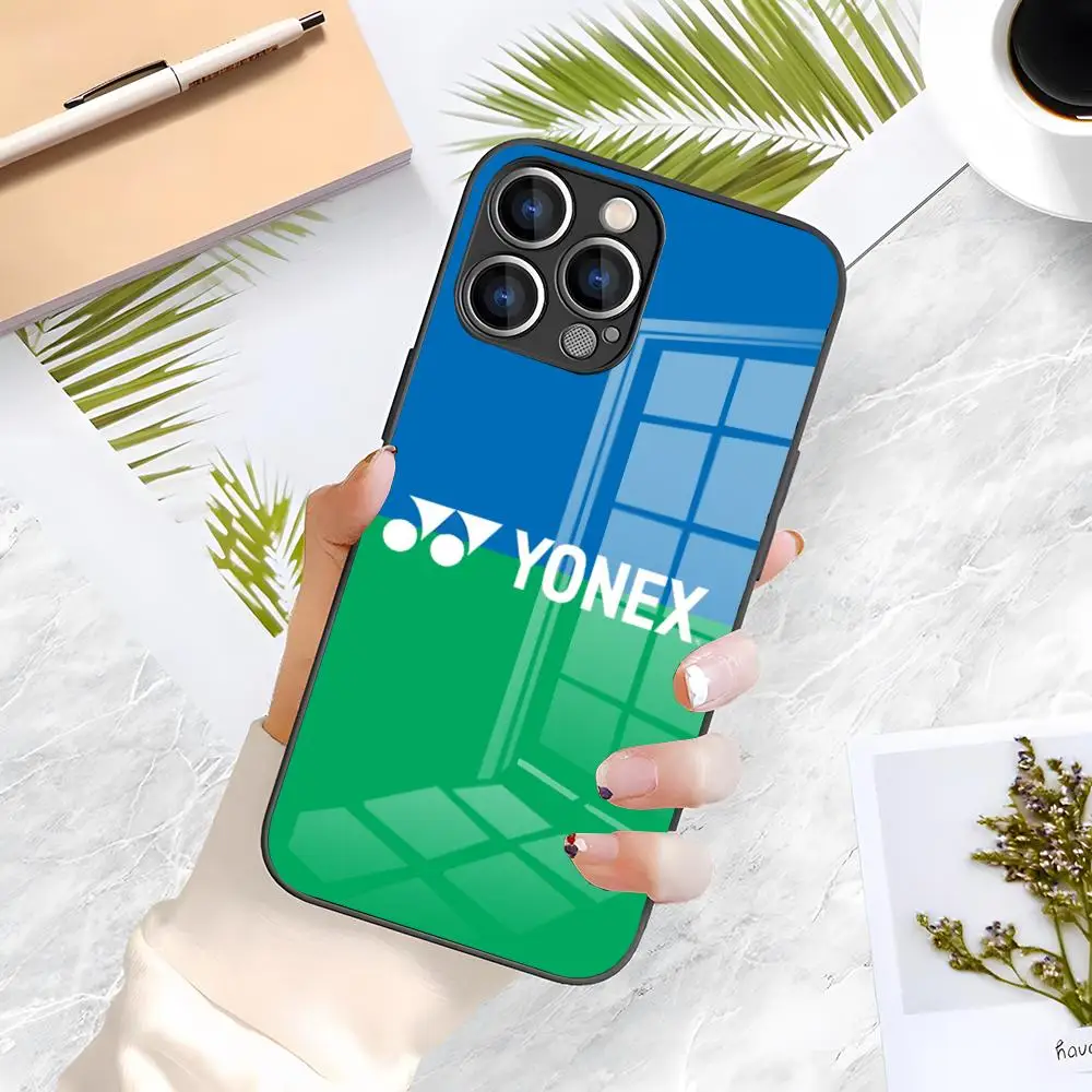Funda de Teléfono con Diseño de Moda Y-YONEX para iPhone 17 Pro Max, 15 Pro, 16, 14 Plus, 12, 13 Mini, 11 Pro, Cubierta de Vidrio Antigolpes