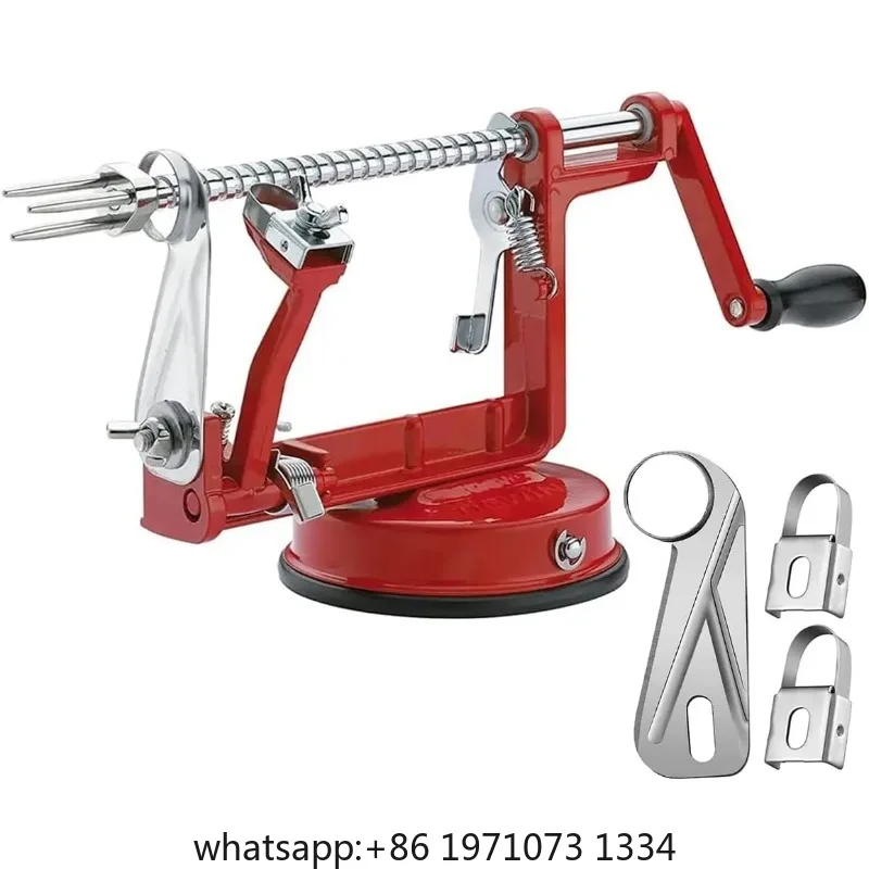 Apple Peeler Corer, Long lasting Peeler Slicer Corer with Stainless Steel Blades and Powerful Suction Base