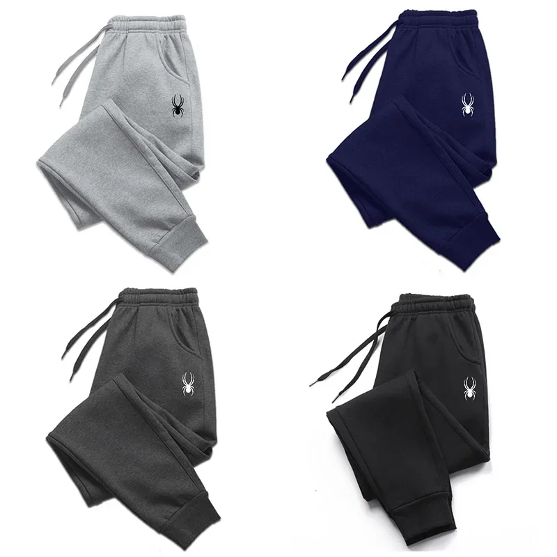 

Men's Casual Pants Autumn Winter Fleece Sweatpants Men Running Jogger Sports Gym Trousers Fashion Solid Color Workout Long Pants