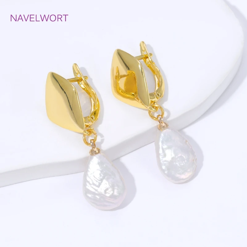 18K Gold Plated Earwires Basic Fasteners Earring Fixtures,Brass Metal Earring Hooks Findings,DIY Earring Making Supplies image 5