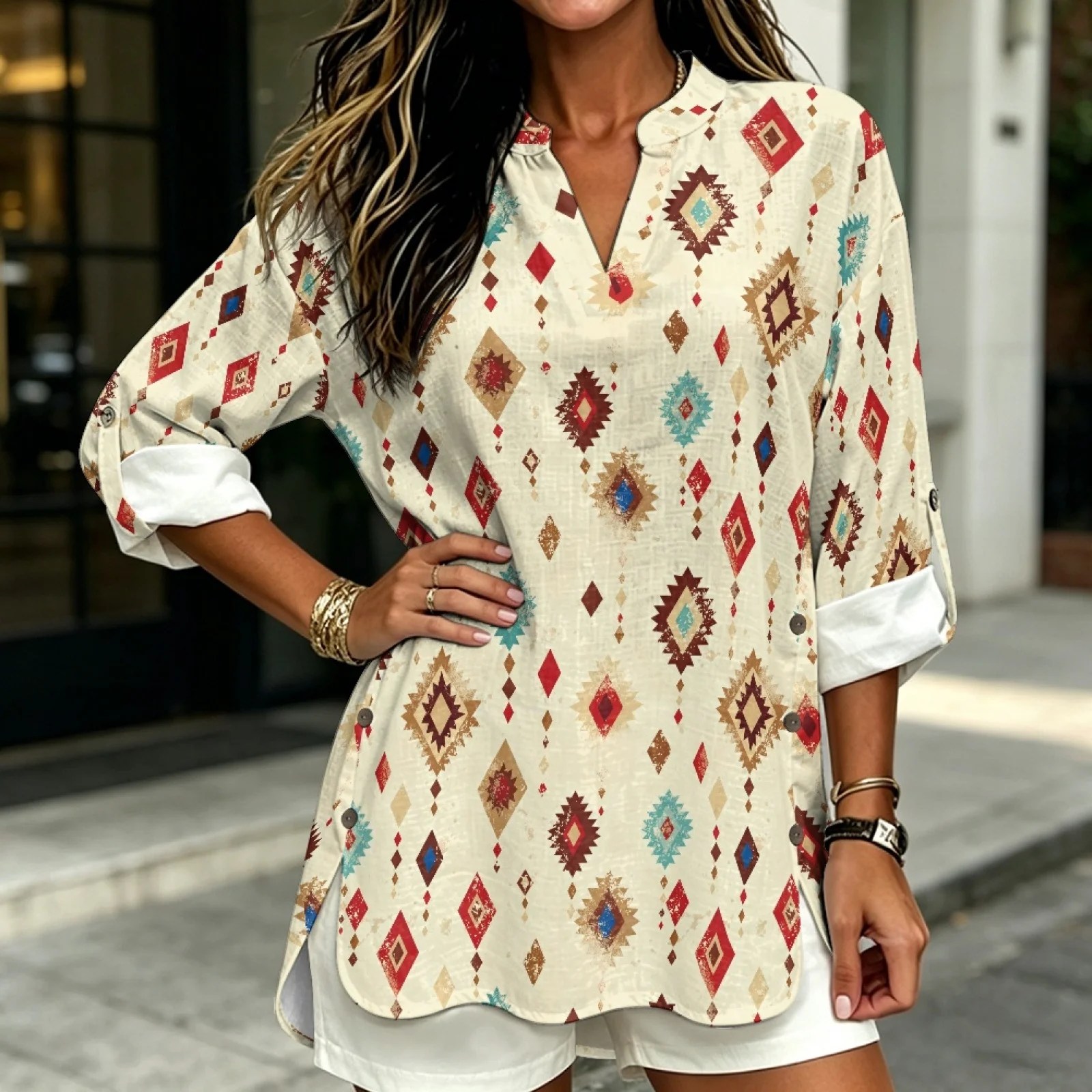 S&S Watches & Jewelry Ho Chi Minh - PENSTROLL Geometric Design Linen Like Workout