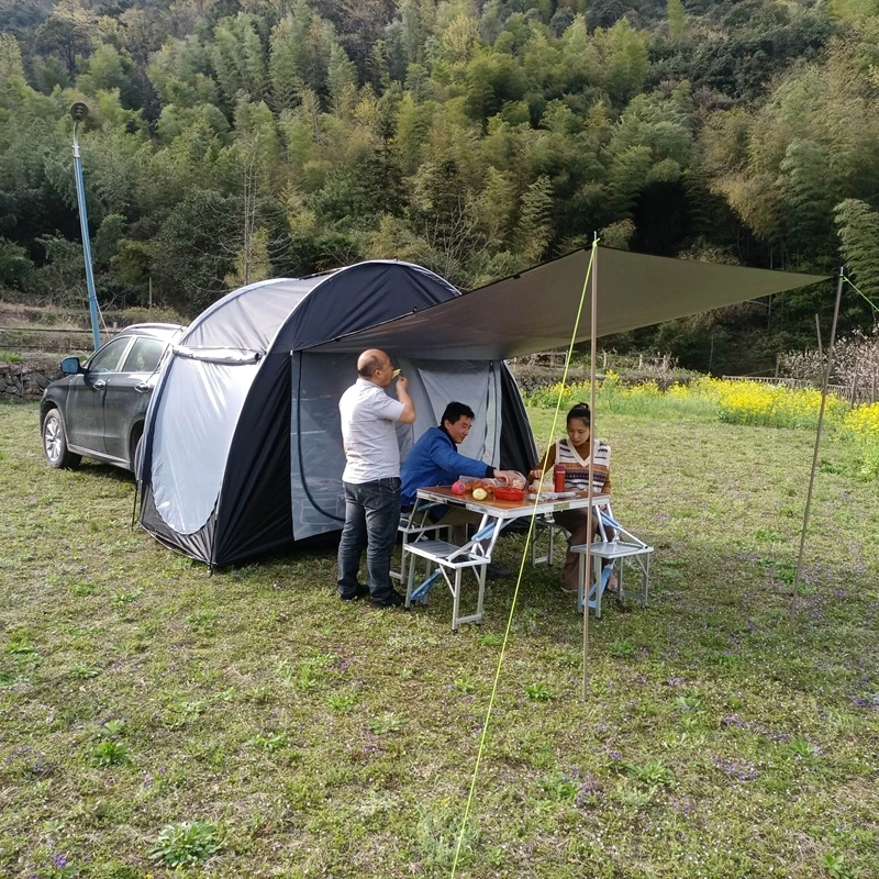 Imagem -03 - Tenda Suv Atualizada e Básica Malha de Mosquito e Extensão Passeio Autônomo Integrado Traseiro Prova de Chuva do Lado da Cauda do Carro