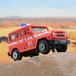 1:60 alloy Russian UAZ off-road car model,Russian rescue fire truck model,collectible gift,free shipping