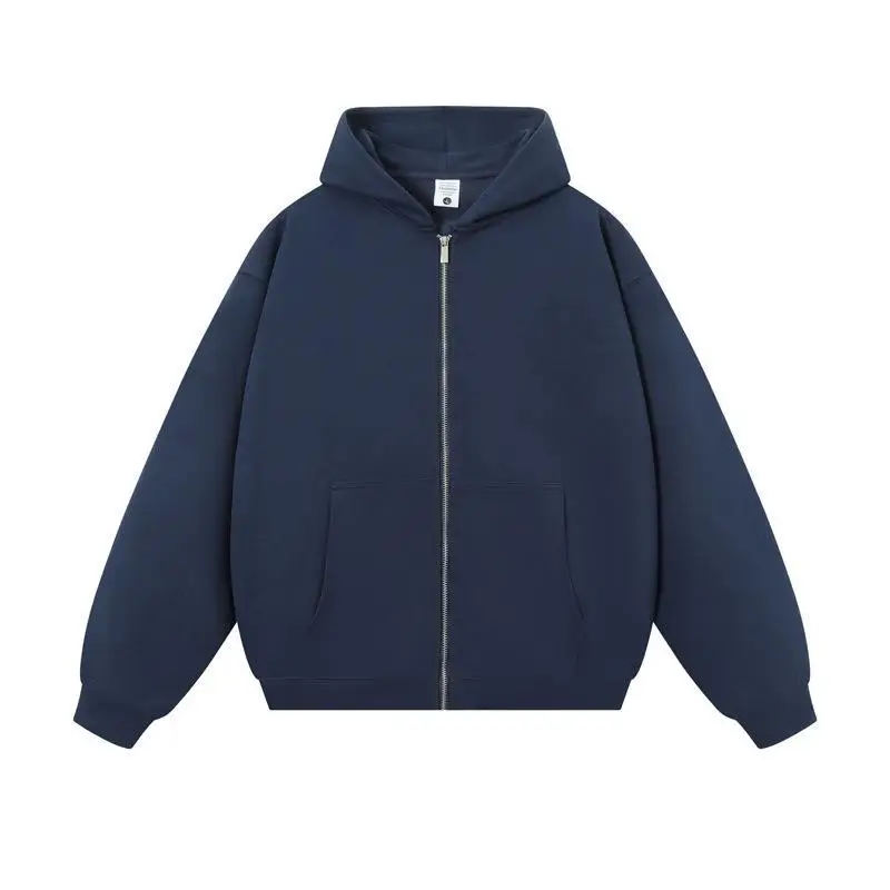 Men's Zipper Hooded Sweatshirt Personalized Custom Design Pattern DIY Printing Logo Outdoor Sports Loose Jacket