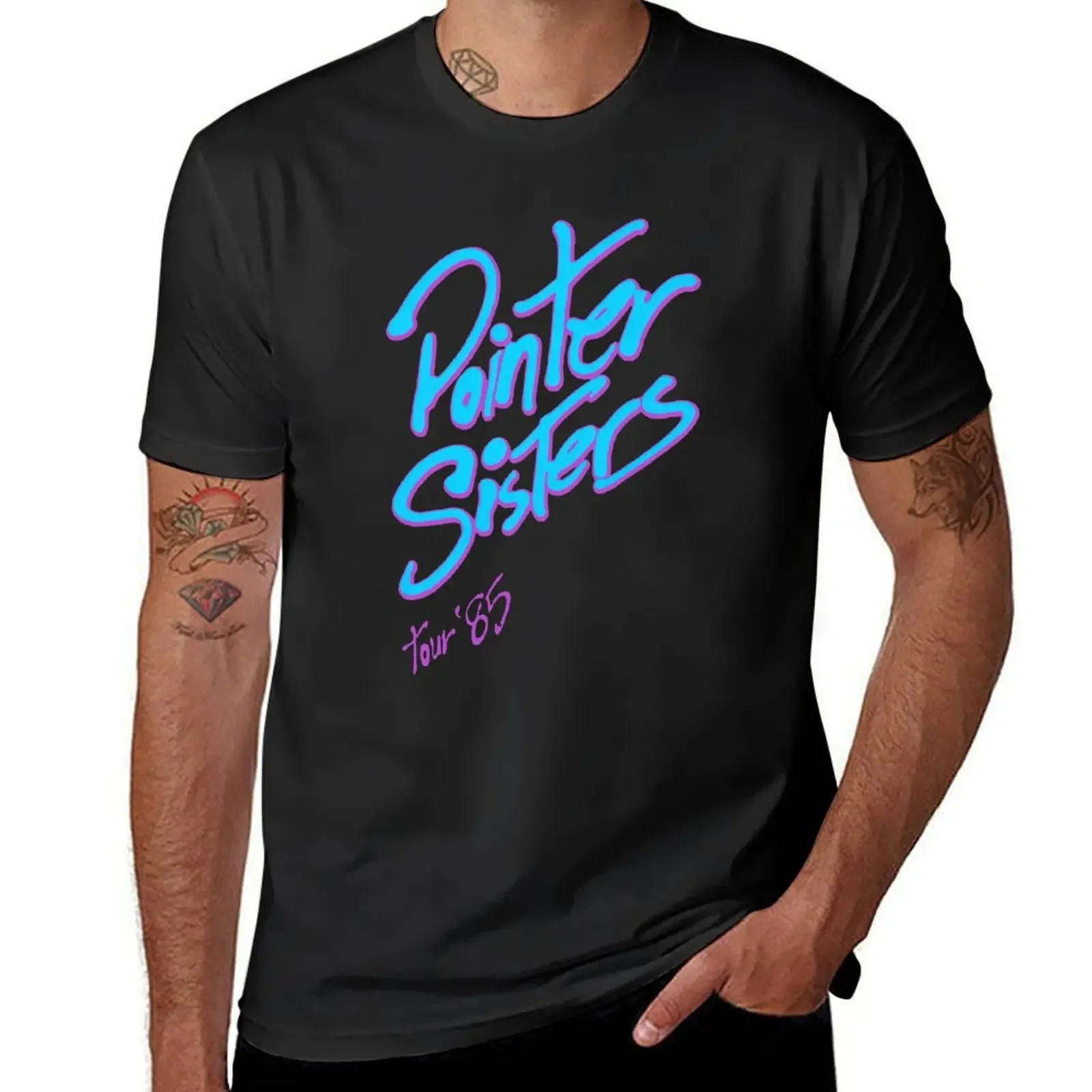 1985 The Pointer Sisters T-Shirt anime clothes plus size clothes cute tops aesthetic clothes black t-shirts for men