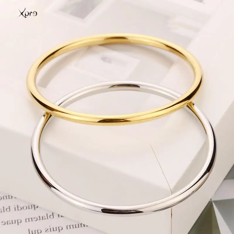 Fashionable Stainless Steel Bracelet For Women Round Minimalist Elegant Gold Color Bracelet Women\'s Accessories Popular Jewelry