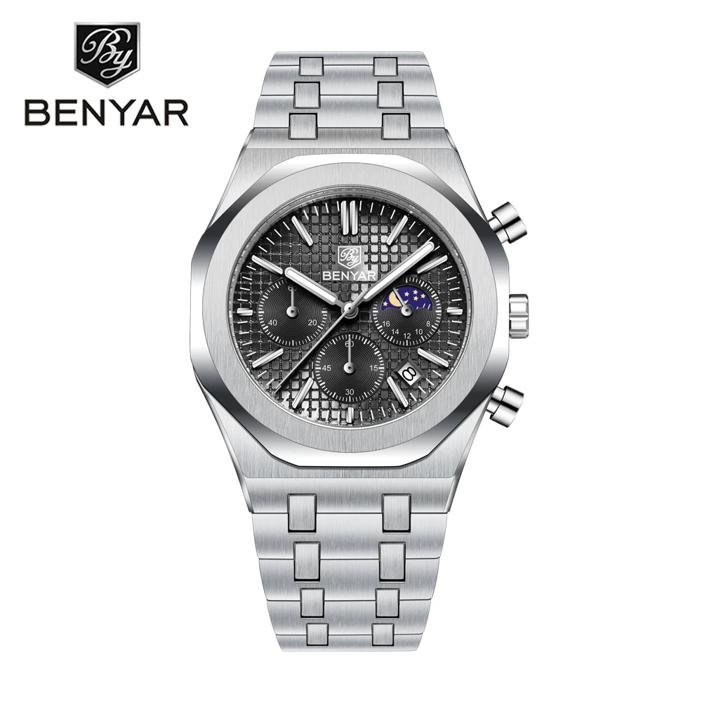 Men's Square Quartz Watch with Tiffany Blue Dial