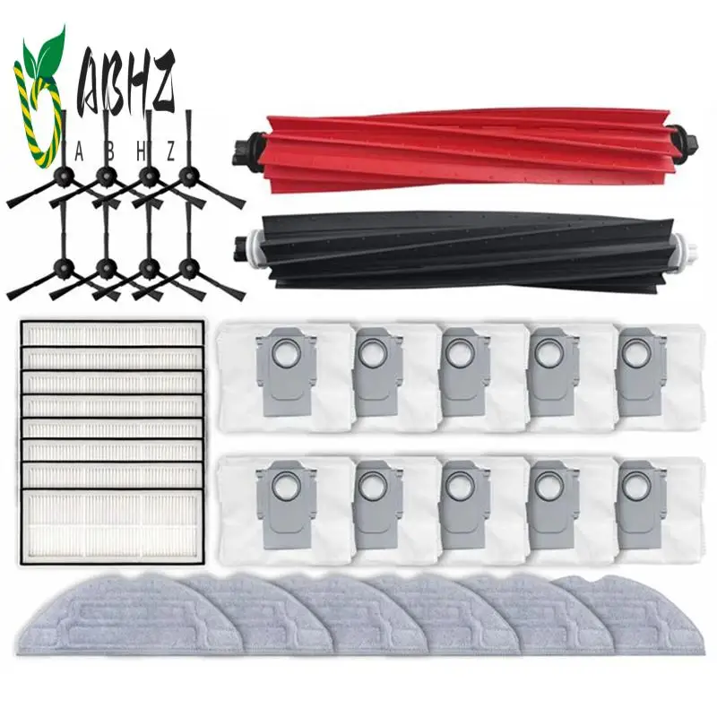 ABHZ-For Roborock S8 Pro Ultra S8 + قطع غيار مكنسة الروبوت فرش جانبية رئيسية ممسحة ملابس مرشحات HEPA ملحقات أكياس الغبار #1