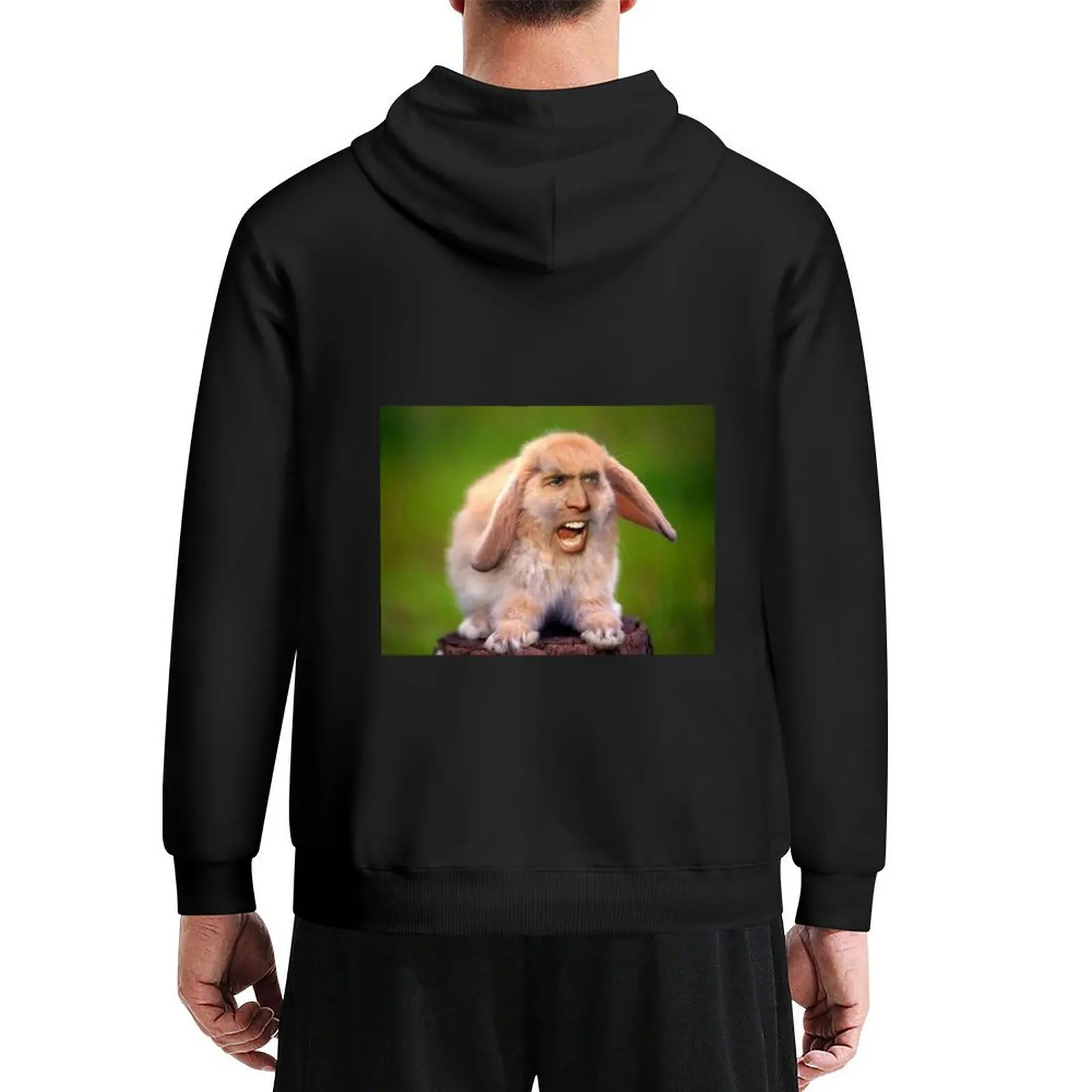 

Nicolas Cage Bunny Photoshop Hoodie men's sweat-shirt men clothing autumn clothes men's sweat-shirt set hoodies for men