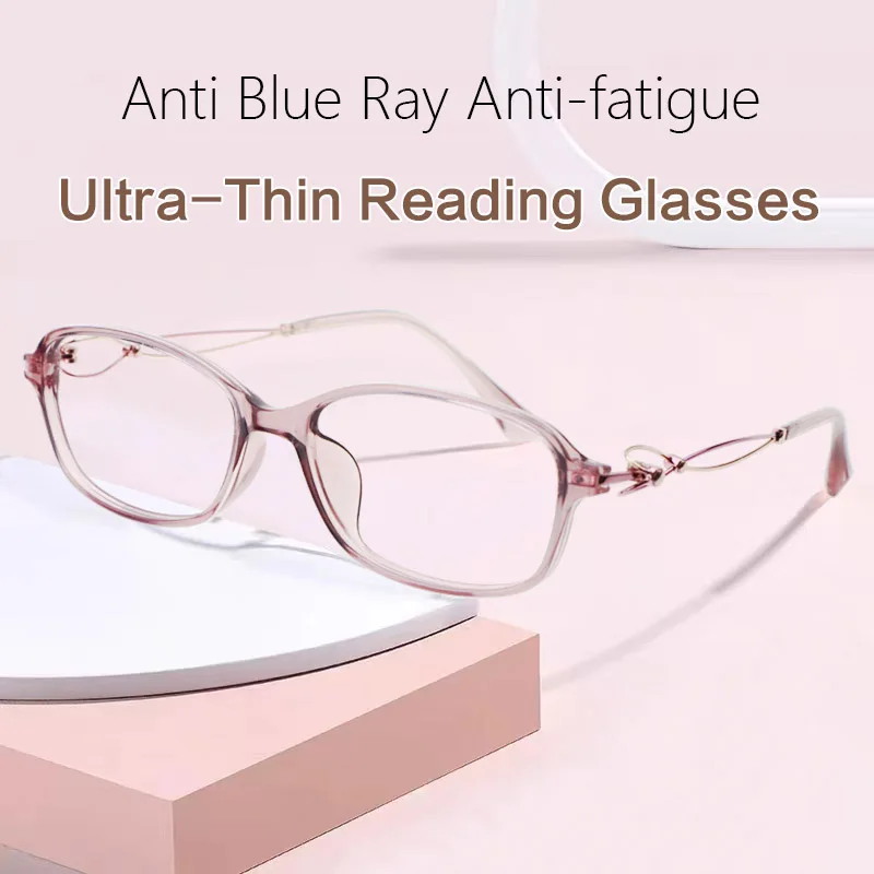 

Ultra-Thin Reading Glasses Anti Blue Light Glasses,Anti Eyestrain,Computer ,TV Glasses for Women Presbyopic Glasses