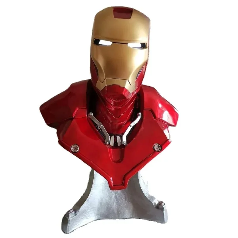 

54cm 1/1 Ironman Iron man MK3 Mark 3 Head bust Portrait With LED Light GK Figure statue Collectible Model home decoration gift