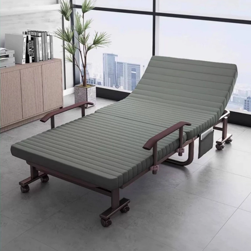High-end adult Folding bed installation-free comfortable adjustable Single bed save space кровать двуспальная bedroom furniture