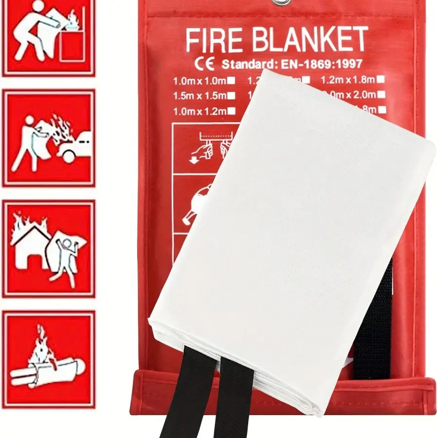 Fiberglass Fire Escape Blanket, High Temperature Resistant Heat Insulation Fire Escape Blanket