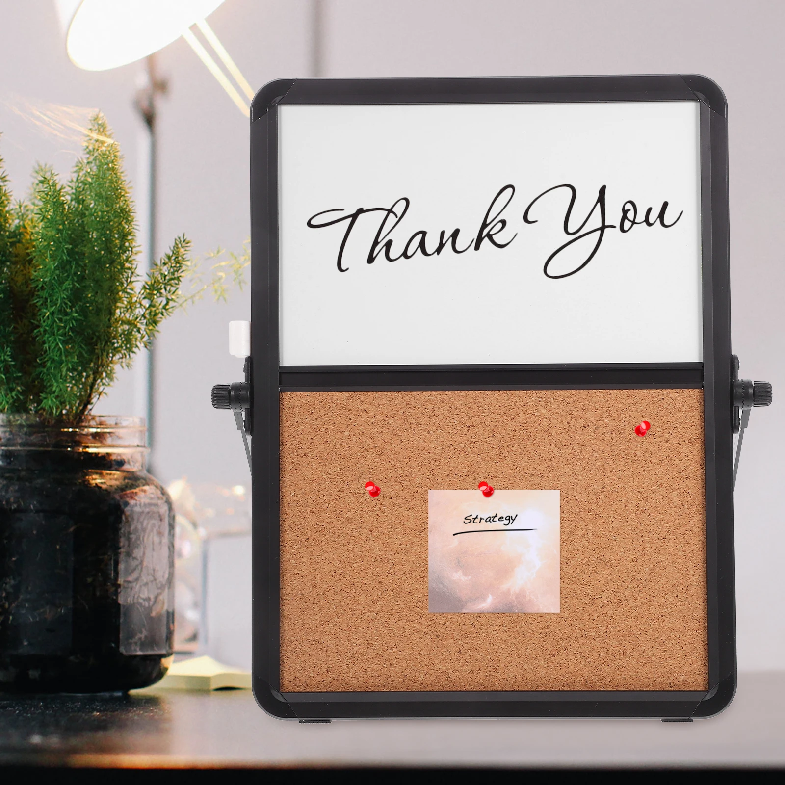 

White Board Cork Bulletin 23x31cm Desk Decor Office Study Display Memo Notice Photo Frame Classroom Thumbtack Softwood