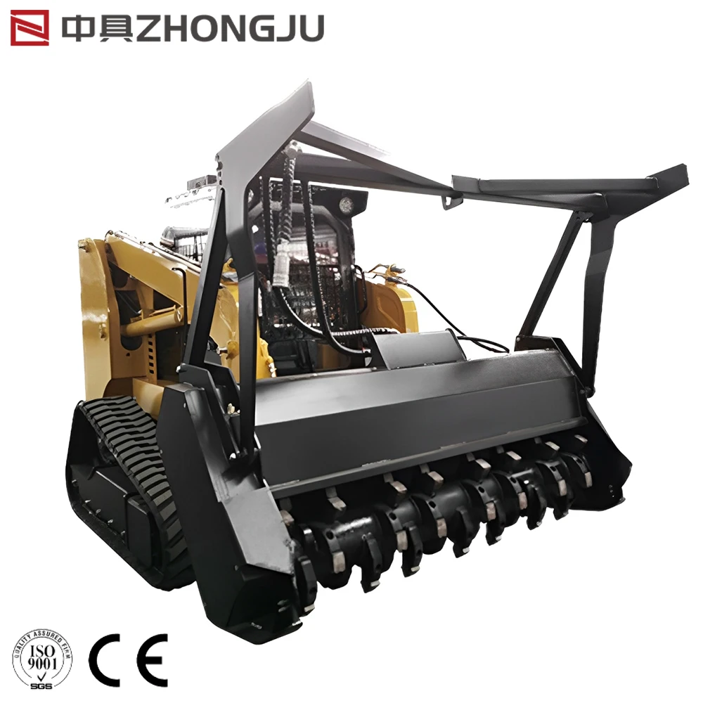 Quality Hydraulic Skid Steer Loader Attachment Forestry Farming Mulcher Wood Chipper Shredder Brush Cutter