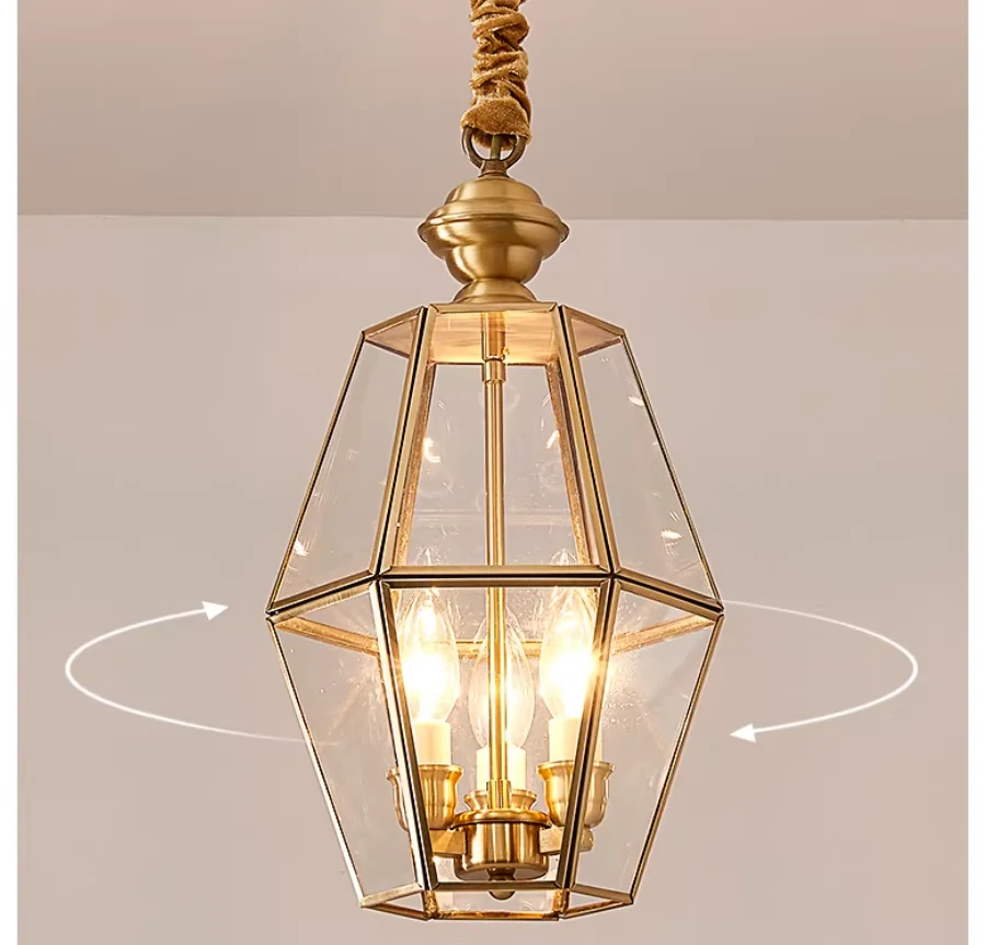 

Modern Balcony Glass Pendant American Pendant Light Deco D26cm H39cm Euro Stairway Corridor Home Garden Bronze Carnival Pendant