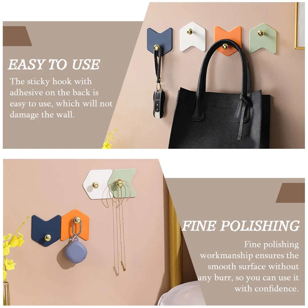

4 Pcs Arrow Sticky Hooks Heavy Duty Self Adhesive Wall Bathroom Door Hat Belt Towel Storage ganizer Hooks For Kitchen Living