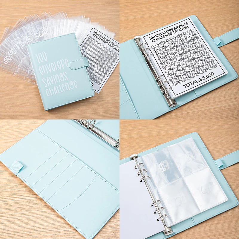 Imagem -03 - Caderno de Folhas Soltas com Envelope Economizando Orçamento Maneira Fácil e Divertida de Economizar Dinheiro Envelope 100 Pcs