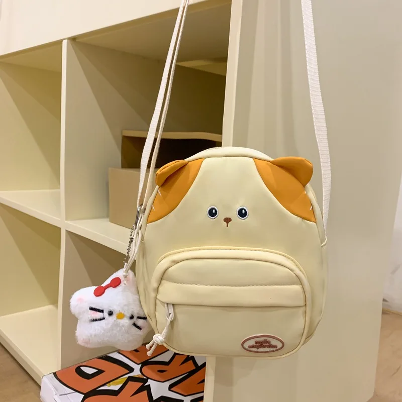 Nuovo simpatico cartone animato gattino ragazza zaino studente Casual donna zaino leggero cambio borsa per telefono borsa a tracolla da viaggio in