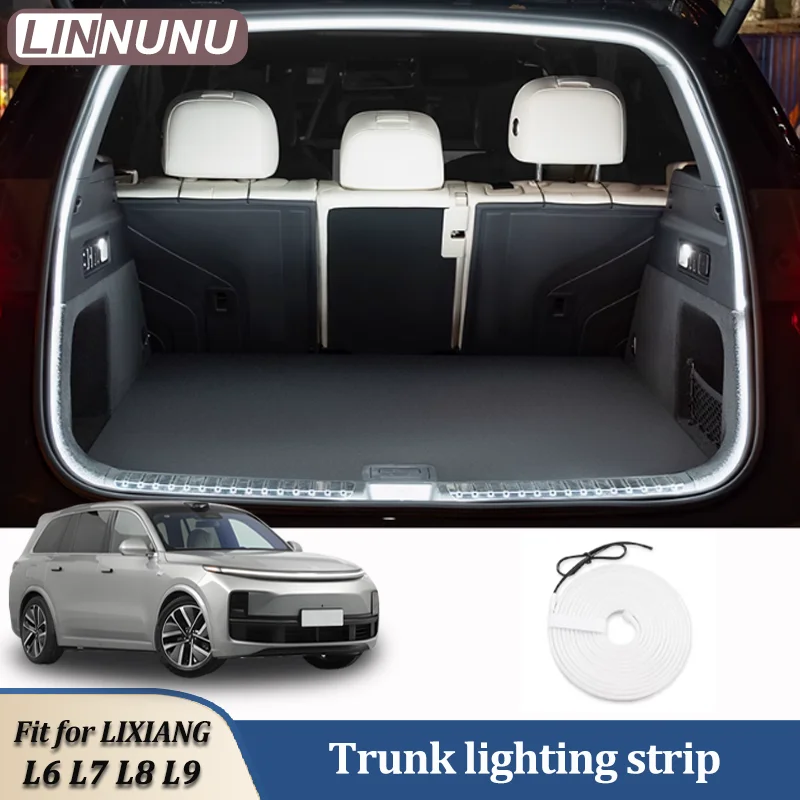 Linnunu Fit for Lixiang L6L7L8L9 Car Decoration Supplies Trunk Atmosphere Light Hidden Car Automatic Switch Lighting Tail Box Lighting Intelligent Synchronization Original Car Switch Car Accessories