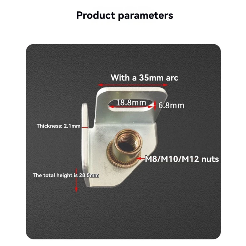 

Аксессуары для стоечных роликов, базовые фитинги из углеродистой стали, базовые колеса, ролики, угловые железные соединительные колеса, аксессуары M10