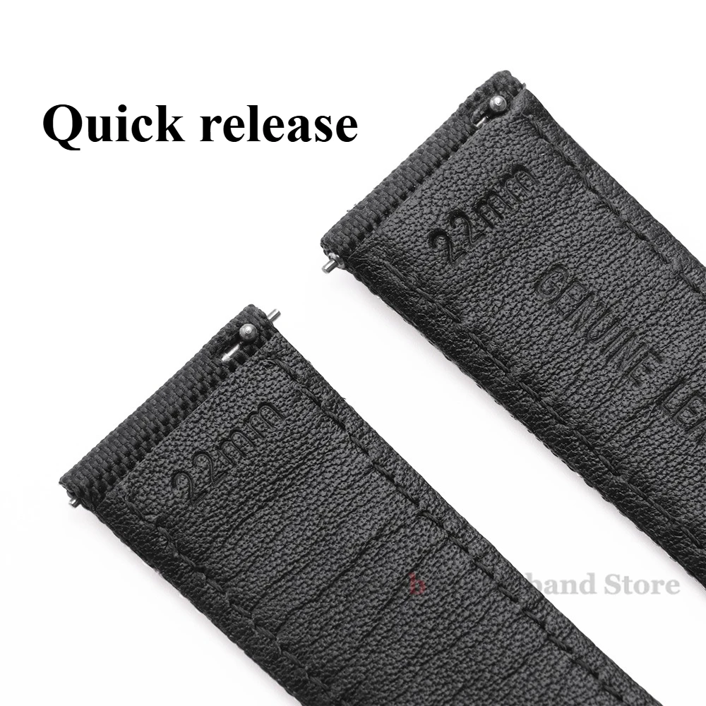 22 ミリメートル帆布時計ストラップナイロン革時計バンド Huawei 社腕時計 GT2/3 クイックリリースバンド防水スポーツベルト男性のための