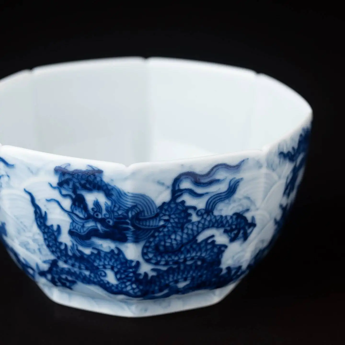 Holy Mountain Imitation Ming-Style Blue And White Five Dragons Eight Directions Jingdezhen Ceramic Set Tea Cup