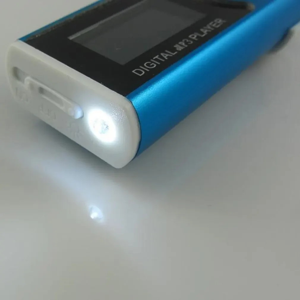 Card Insertion Light Clip MP3 Player with Screen Digital Music Playing Clips Outside Sound Belt Lamp Flashlight MP3 Music Player