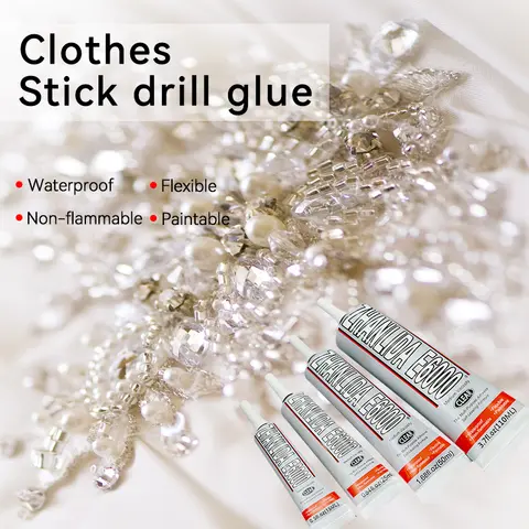 1pcs Zhanlida e6000 transparent Glue Super Multi-purpose Adhesive Self-leveling Formula for Jewelry Diamond Rhinestones Screen