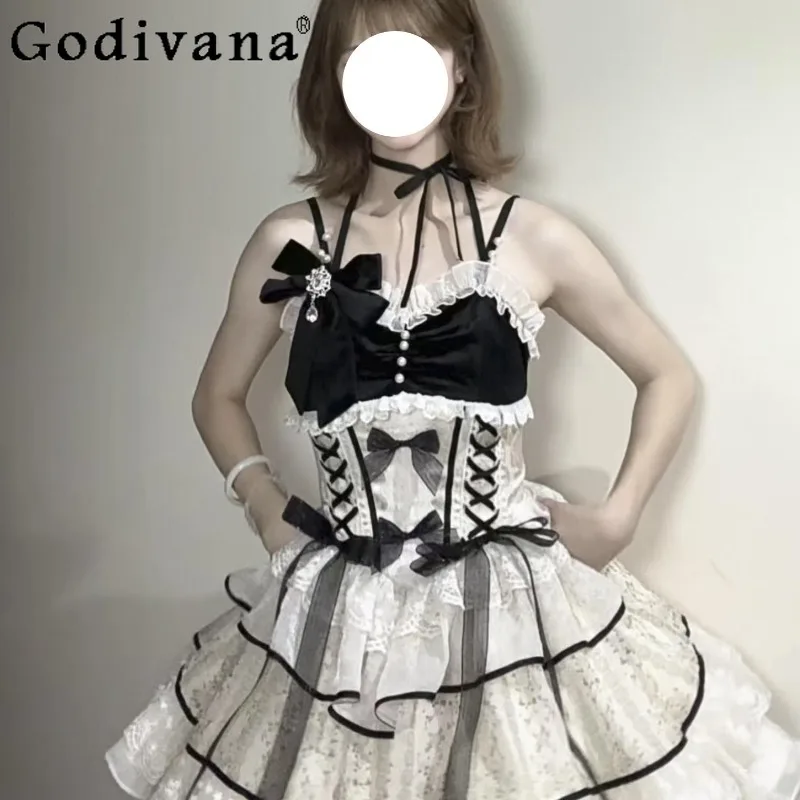 Original Holiday Ball Gown Dress for Women Ballet Style Pure Desire Dress Female Summer Date Birthday Party Short Dress