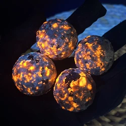 35mm Natural Yooperlite Moon Sphere Crystal Stone Ball Reiki Healing Crystals Flame Stones Spiritual Home Decoration Gift