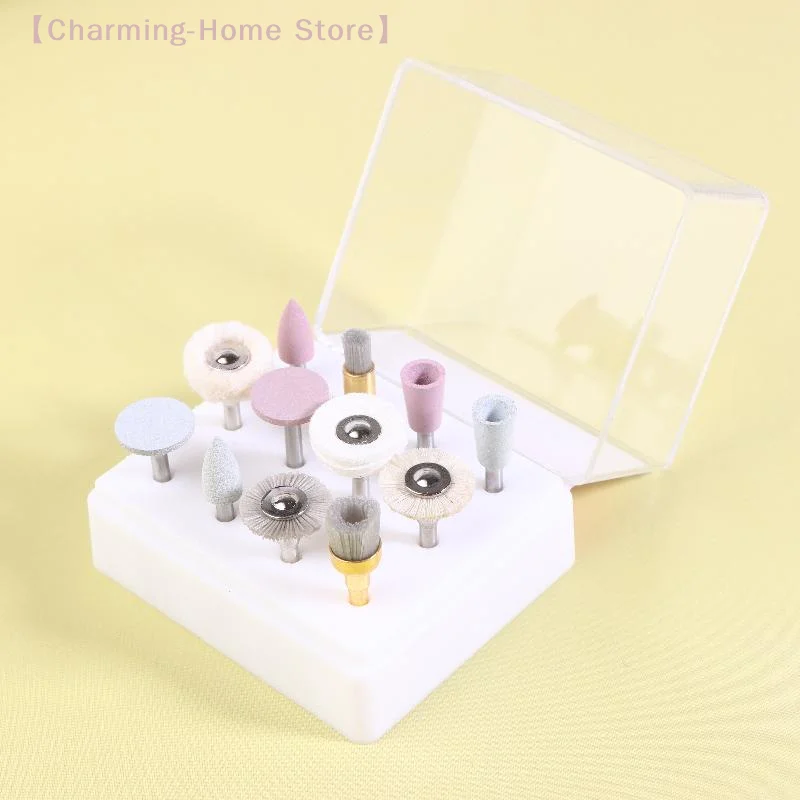 【M】12 PCS Upgraded Silicone And Brush Grinding Head Mixed Polishing Set - Achieve High-gloss Polishing With Polishing Paste