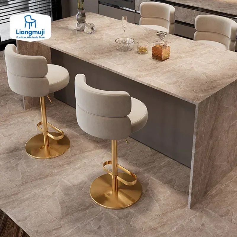 

Устойчивый роскошный барный стул для ресторана, внешняя стойка, коммерческие барные стулья, эргономичная станция для табуретов, кофейная мебель