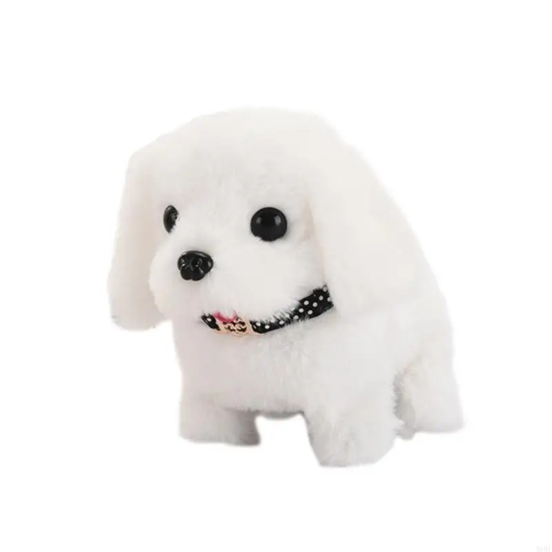 76HF Soft Make Sounds by Tapping Different Styles of Plush Toddler Dogs