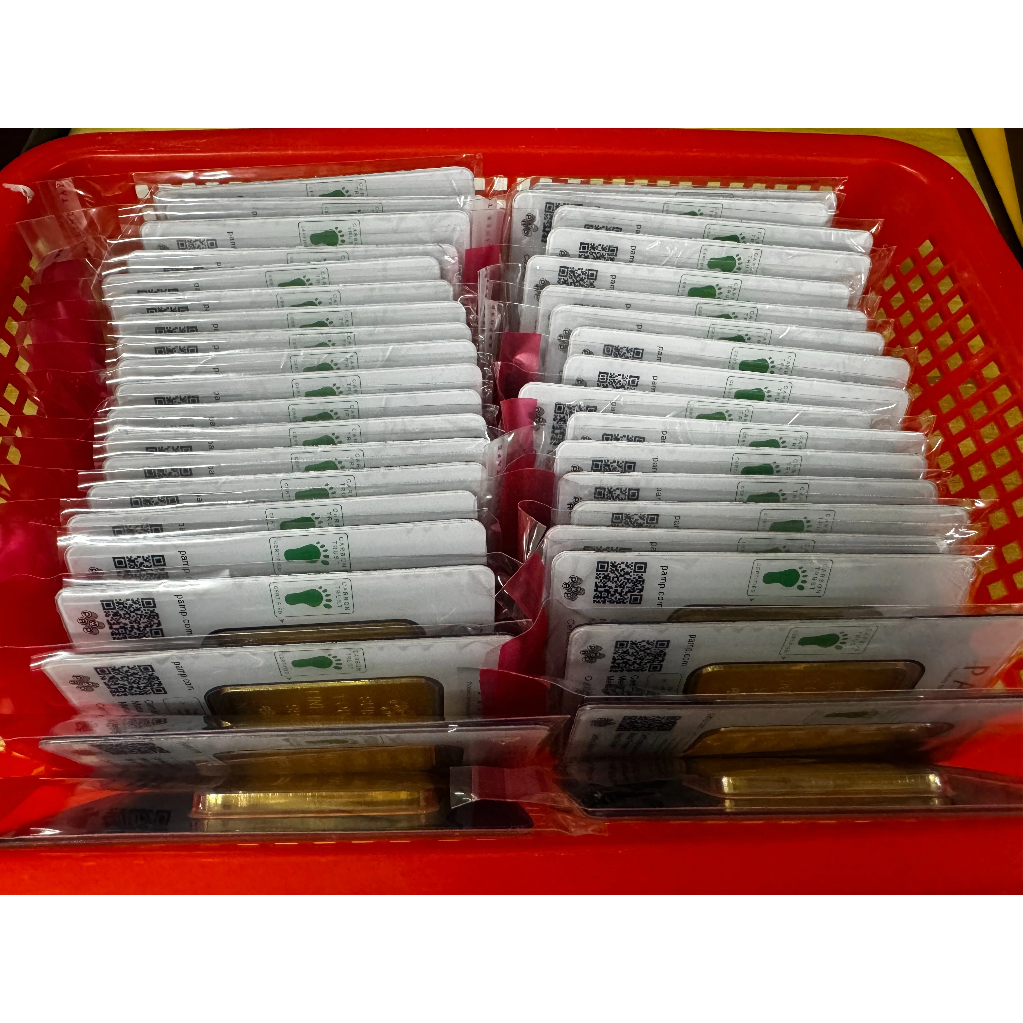 Hurtownia sztabek złota Suisse Lady Gold Bar, posrebrzane, pozłacane, o wagach 1oz/2.5g/5g/10g/20g/50g/100g, z unikalnym numerem seryjnym. — 2