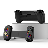 RGB Light D8 Telescopic Game Controller with Turbo/6-axis Gyro/Vibration Bluetooth Gamepad for Android iOS PS3 PS4 Switch PC