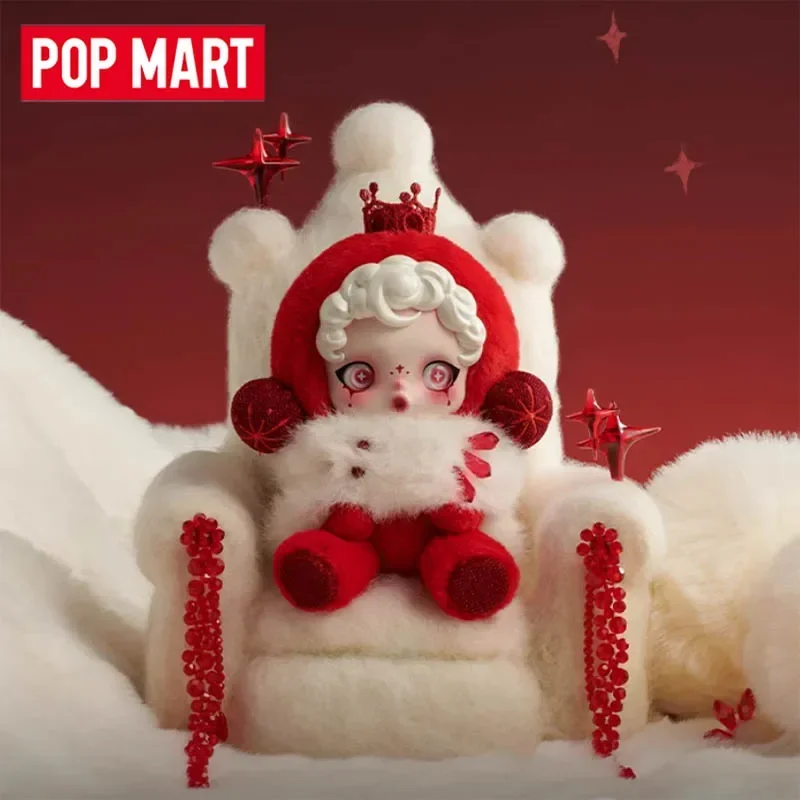 Pop mart crânio panda inverno sinfonia série anime figura de ação acho saco ornamento estatuetas decoração para casa bonecas de mesa modelo meninas