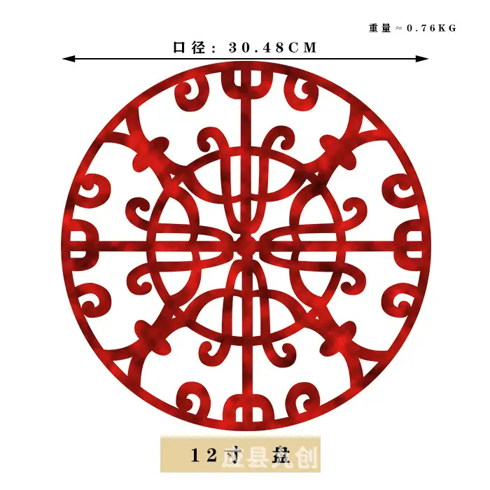 3 Color Ceramic Plate Hand-Painted Red Art Creative Round  Tableware Dinner Plates Set Charger Plates for Wedding Pasta Plate - Image 10