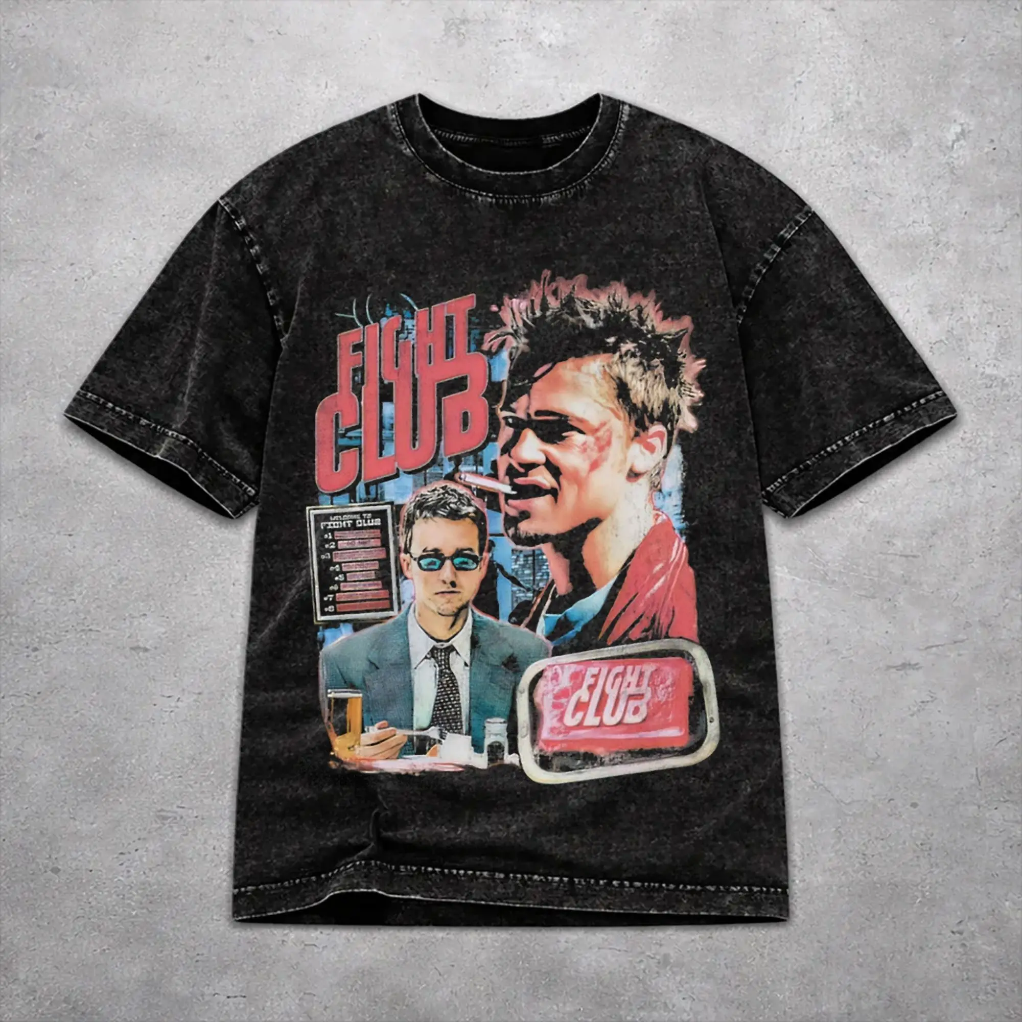 Fight Club Movie T Shirt Vintage Style For Men Women 100% Cotton T-Shirts Tee Clothes