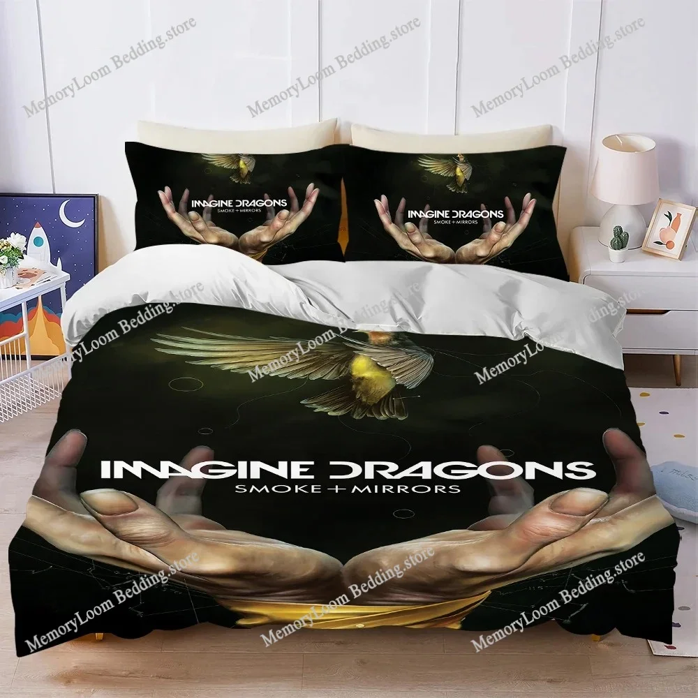 Rock Band I-Imagine Dragons Loom Duvet Cover Set Bedding Soft Laundry Cotton Bed Four Seasons Student Dormitory Home Textile