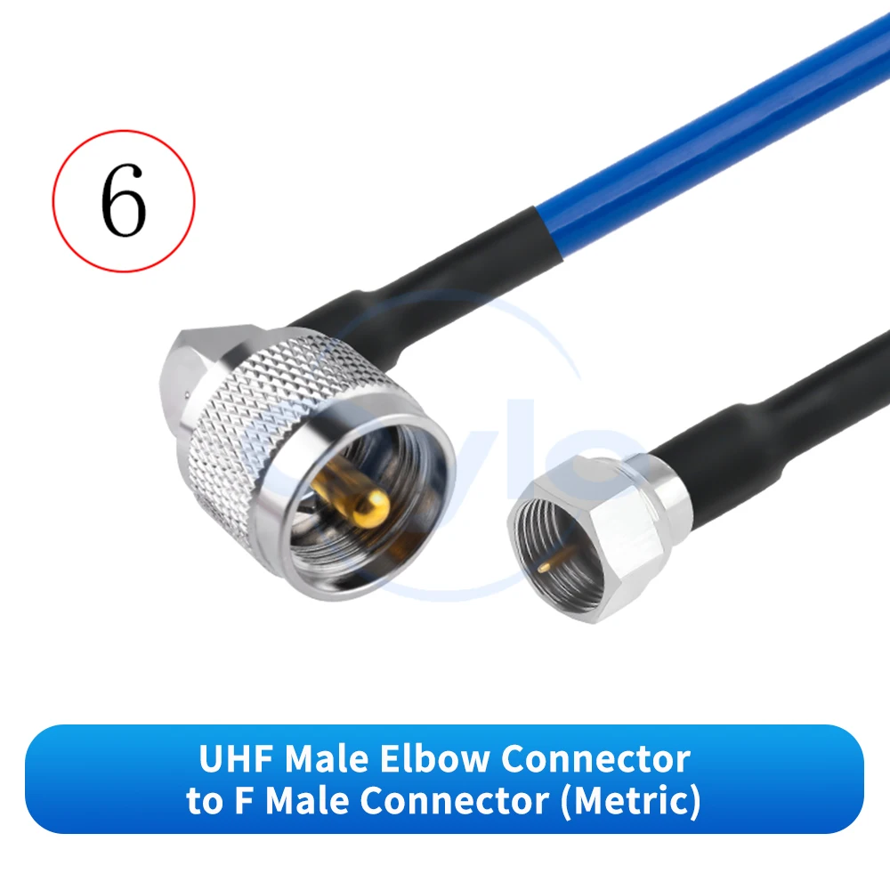 (1 pcs) UHF to F-Type RF Test Cable RG142-PUR High Flexibility Cable UHF to F-Type Male / Female High-Frequency Cable UHF to F