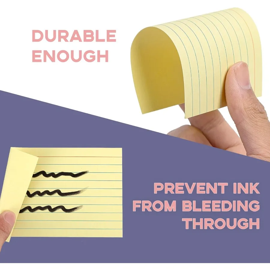 การ์ดอินเด็กซ์สี 300 ชิ้น ขนาด 5x8 นิ้ว แบบมีเส้น 4 สี สำหรับการเรียน การจดบันทึกสูตรอาหาร การ์ดบันทึกข้อมูล อุปกรณ์สำนักงาน งาน DIY และงานนำเสนอ